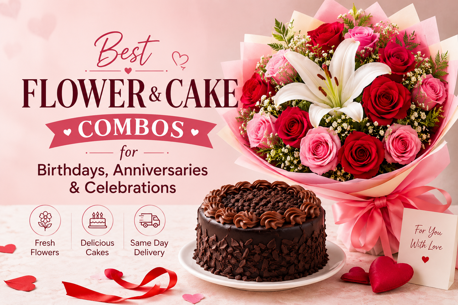 Best Flower and Cake Combos for Birthdays, Anniversaries & Celebrations