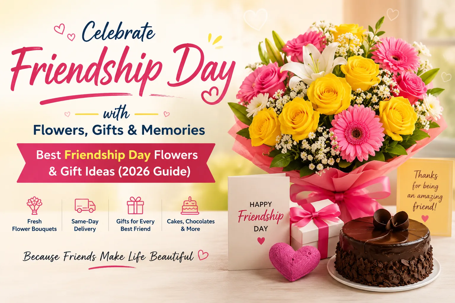 Celebrate Friendship with Meaningful Flowers, Thoughtful Gifts & Memorable Surprises
