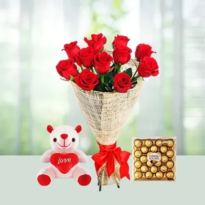 Flowers With Teddy