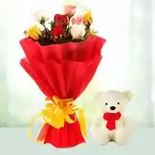 Flowers With Teddy