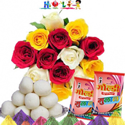 Holi Gifts Flowers N Sweets