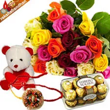 Send Rakhi With Flowers