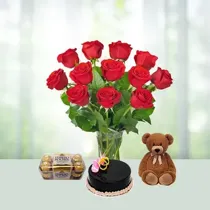 Lavish Flower N Cake Combo