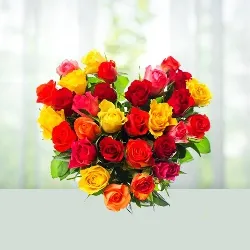 15 Mix Rose Basket