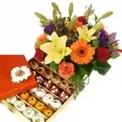Bihu Sweets with Flowers