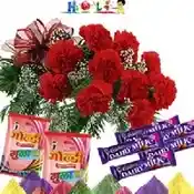 Carnations N Chocolates on Holi