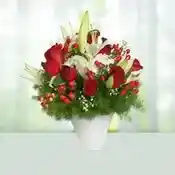 Bouquet 3 Lilies and 12 Roses