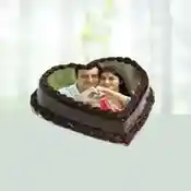 Heartshape chocolate photo cake 1 kG