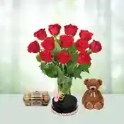 Lavish Flower N Cake Combo