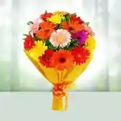Flowers Bouquet of 12 Mix Gerberas