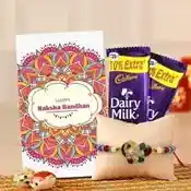 Designer Rakhi and Cadbury Dairy Milk