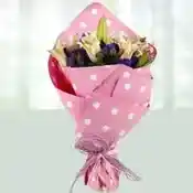 Love Frangrant Oriental pink lily Bouquet