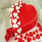 Red Heart Strawberry cake