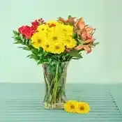 Roses Lilies and Gerbera Vase