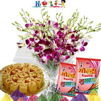 Holi-Orchids and Soan Papdi