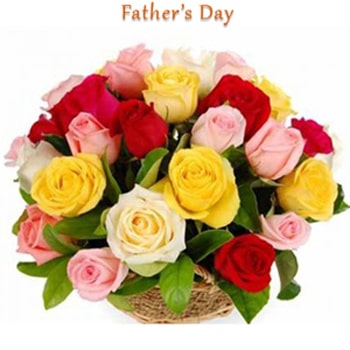 Fathers Day Gifts to India FD-20 Mix Roses Basket 