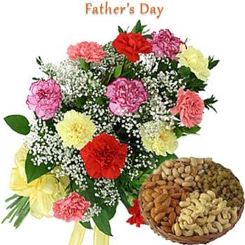 Carnations with Dryfruits