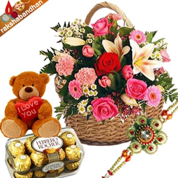 Rakhi Special Floral Gifts Hamper 