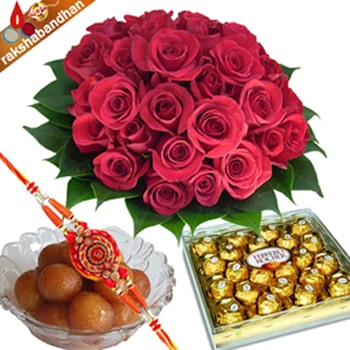 Rakhi Ferrero with Flowers and Jammun 