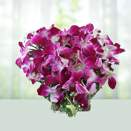 20 Purple Orchids Bouquet