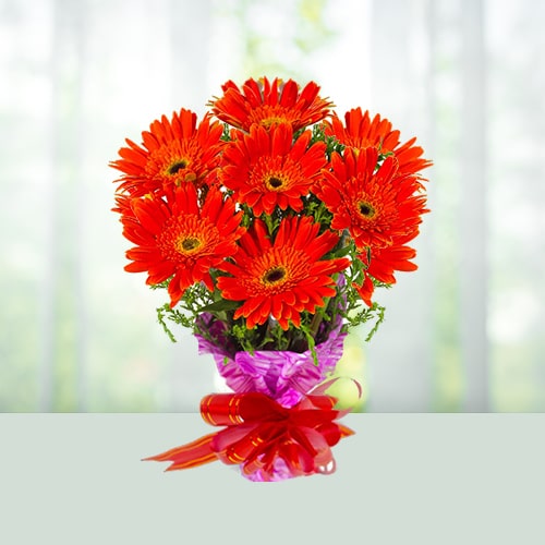 Flowers Bouquet-Red Gerberas