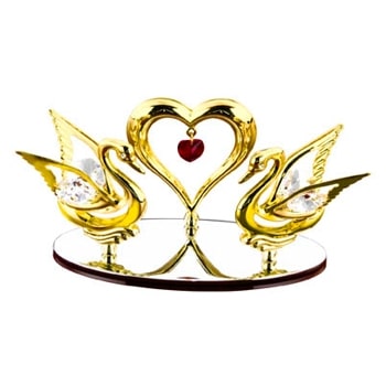 SWANS N HEART 24K GOLD PLATED GIFT