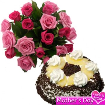 Roses N blackforest combo 