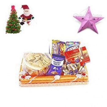 Chocolate hamper with free santa christmas tree