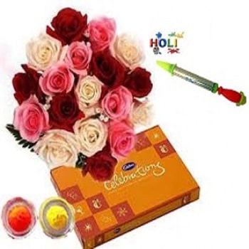 Mix Roses in Cadbury Celebration on Holi