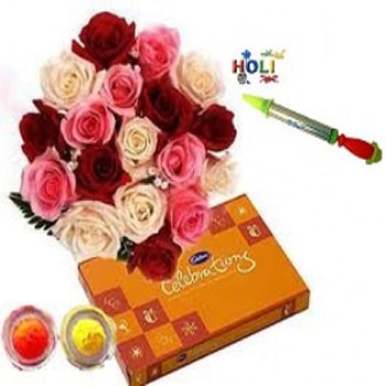 Mix Roses in Cadbury Celebration on Holi 