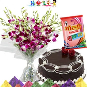 Orchids N Cake for Holi 