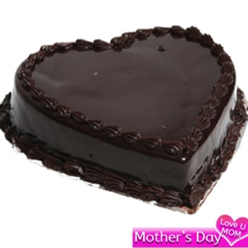 Heartshape Eggless Chocolate Cake 