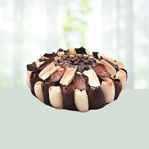 Belgian Dark Chocolate Ganache Cake Half kg  GiftSend Business Gifts  Online JVS1186523 IGPcom