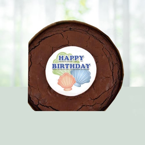 Birthday Brownie Cake - Shells