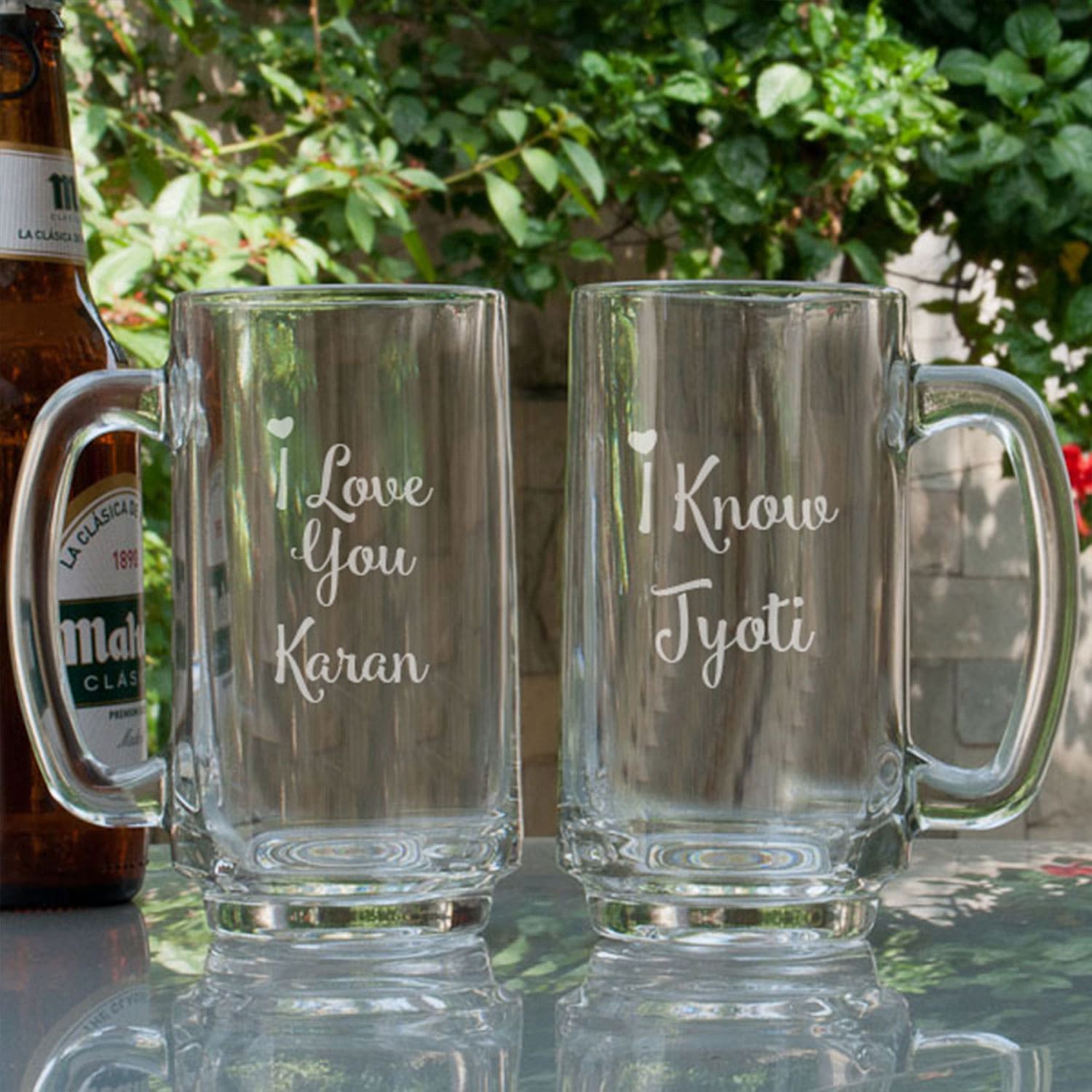 I Love You Personalized Gift Beer Mugs
