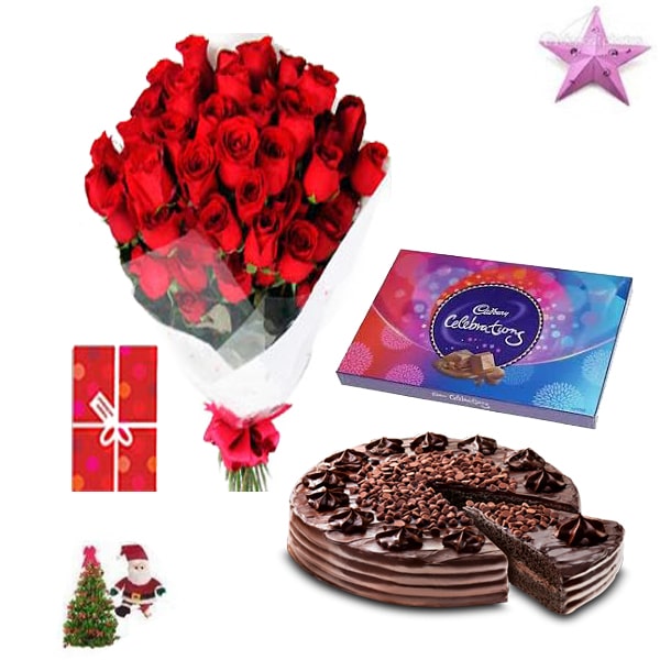 Christmas Gift Bouquet Combo