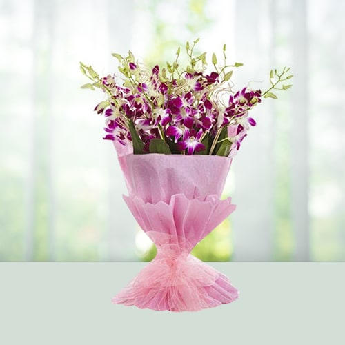 Flowers bouquet-Orchids -online flower delivery in Delhi