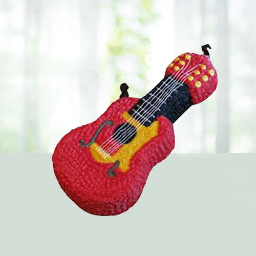 Guitar Shape Cake 