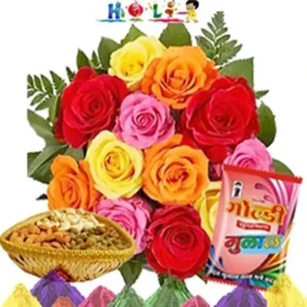 Holi Mix Roses With Dryfruits