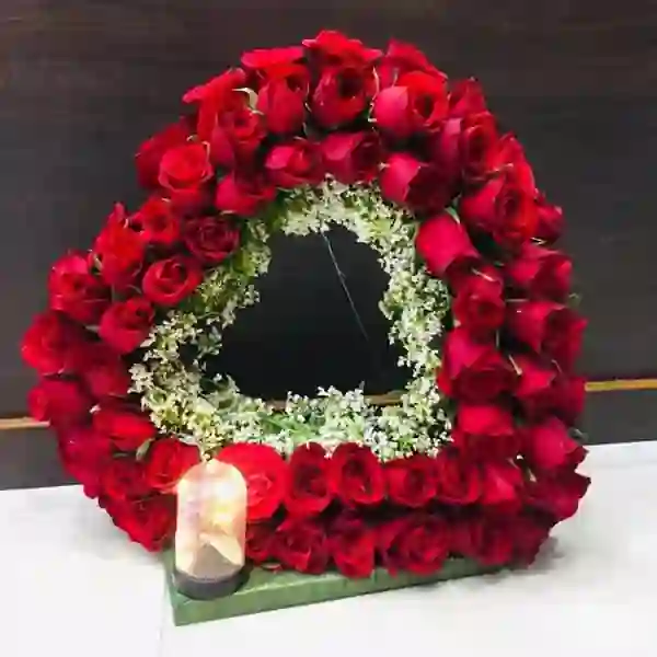 Special Heart Shape arrangement of Roses