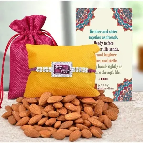 Designer Rakhi and Almonds