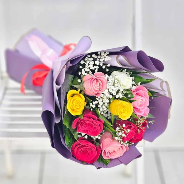 Multi Colour Roses Bouquet