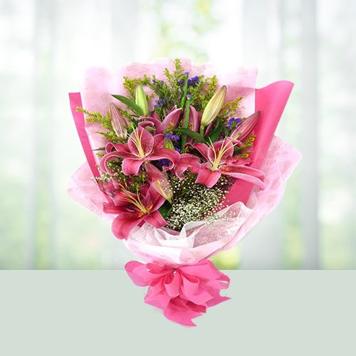 Orientals Lily Flower Bouquet
