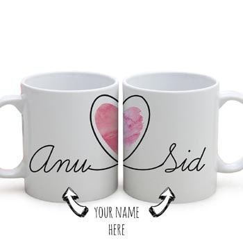 Couples' Name Personalized Mugs Set