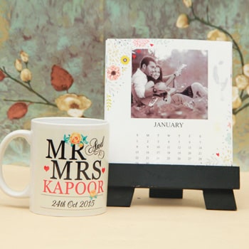 Personalized Love Calander With Mug