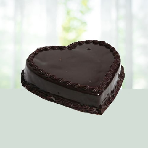 1Kg Heart Shape Chocolate Cake 