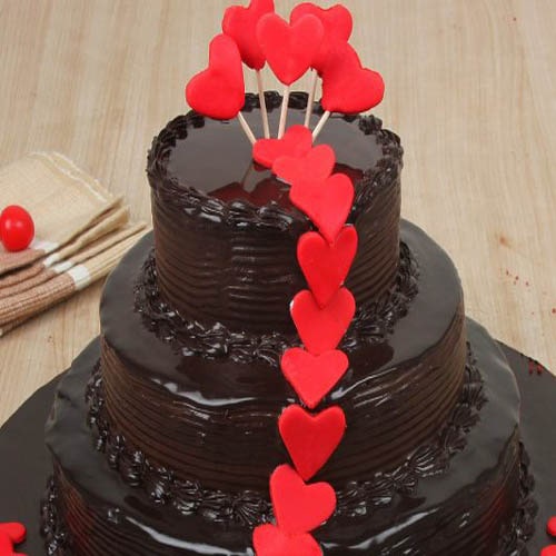 3 Tier Chocolate Cream Cake 