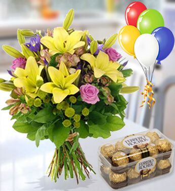 Flowers to UAE- Choco Bloom Combo