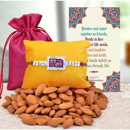 Designer Rakhi and Almonds