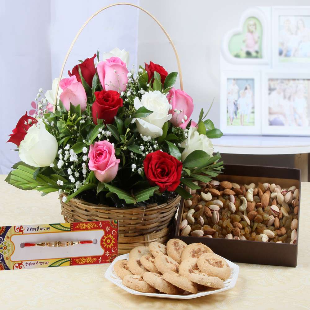 Festive Rakhi and cookie Hamper. 